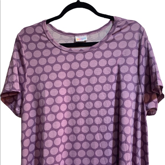 LuLaRoe Carly Purple Polka Dot 2XL NWOT - Picture 5 of 8